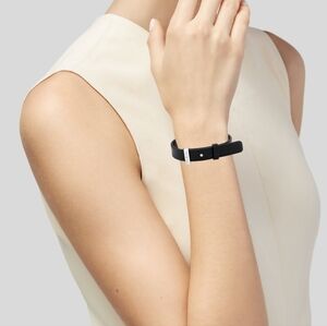 Tiffany & Co. 1837 Makers leather bracelet Stirling silver